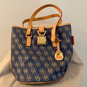 Dooney & Bourke Blue Denim Monogram Bucket Bag